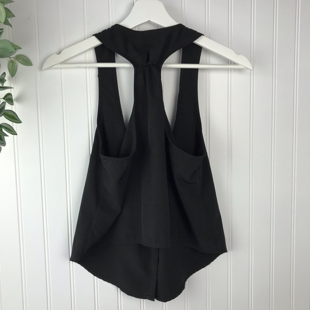 GUESS Black Racer Back Tank Top Button Up - Size S - Picture 6 of 8